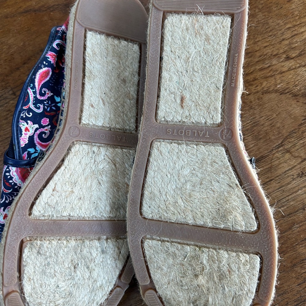 Talbots Paisley Espadrilles - Navy and Red - Picture 7 of 7